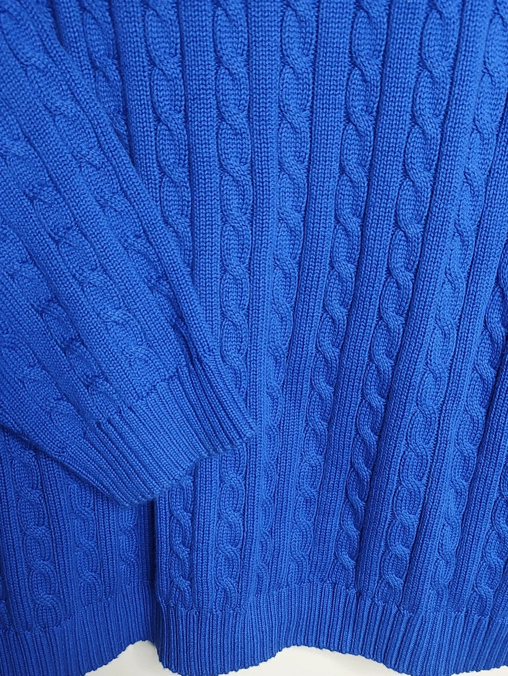 Ralph Lauren Men’s Blue Cable-Knit Sweater